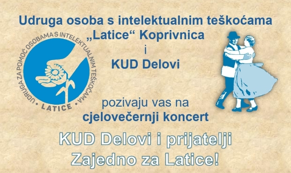 Budite dio glazbene večeri i podržite Udrugu Latice na humanitarnom koncertu