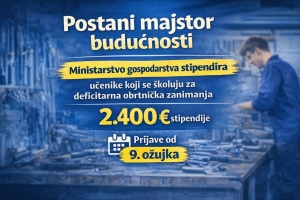 Projekt &bdquo;Stipendiranje učenika u obrtničkim zanimanjima&ldquo; za &scaron;kolsku godinu 2025./2026.